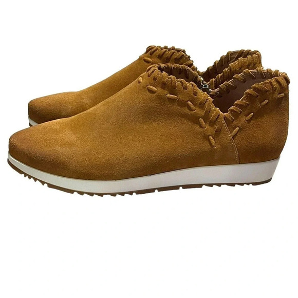 Antelope Womens J63 Scotty Suede Leather Booties EU 40 US 9 Cognac Brown